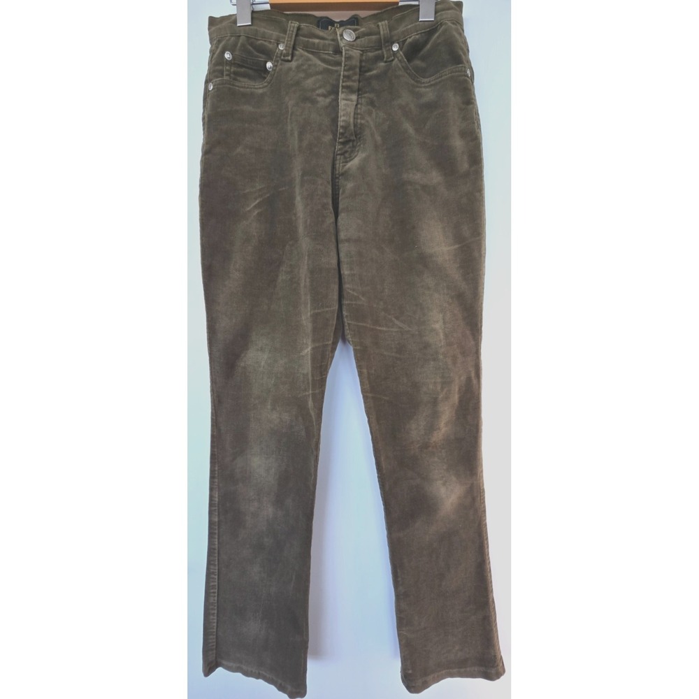 Vintage Corduroy Pants Olive Green Straight Leg Old Money Quiet Luxury Soft